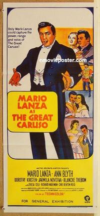 e647 GREAT CARUSO Australian daybill movie poster R68 Mario Lanza, Blyth