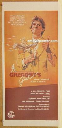 e654 GREGORY'S GIRL Australian daybill movie poster '81 Sinclair, Forsyth