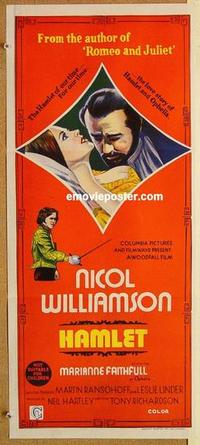 e665 HAMLET Australian daybill movie poster '70 Nicol Williamson