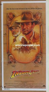 e706 INDIANA JONES & THE LAST CRUSADE Australian daybill movie poster '89