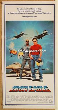 e716 IRON EAGLE Australian daybill movie poster '86 Louis Gossett Jr.