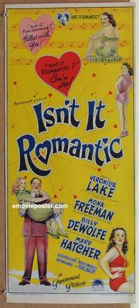 e719 ISN'T IT ROMANTIC Australian daybill movie poster '48 Veronica Lake