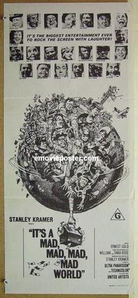 e722 IT'S A MAD, MAD, MAD, MAD WORLD Australian daybill movie poster R70s