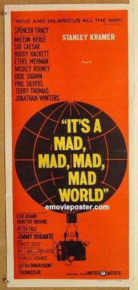 e723 IT'S A MAD, MAD, MAD, MAD WORLD Australian daybill movie poster '64
