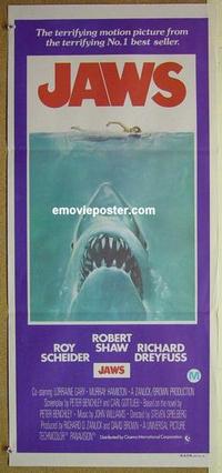 e727 JAWS Australian daybill movie poster '75 Steven Spielberg classic!