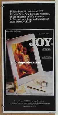 e732 JOY Australian daybill movie poster '83 French Canadian sex!