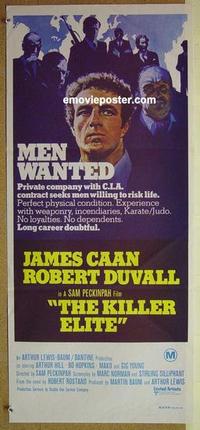 e743 KILLER ELITE Australian daybill movie poster '75 James Caan, Peckinpah
