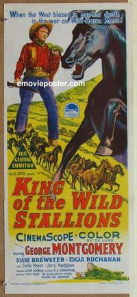 e748 KING OF THE WILD STALLIONS Australian daybill movie poster '59 western