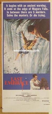 e761 LAST EMBRACE Australian daybill movie poster '79 Roy Scheider, Margolin