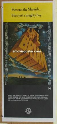 e775 LIFE OF BRIAN Australian daybill movie poster '79 Monty Python, Cleese