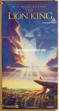 e782 LION KING #1 Australian daybill movie poster '94 Walt Disney cartoon!