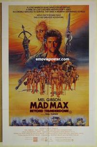 e252 MAD MAX BEYOND THUNDERDOME Australian one-sheet movie poster '85 Mel Gibson