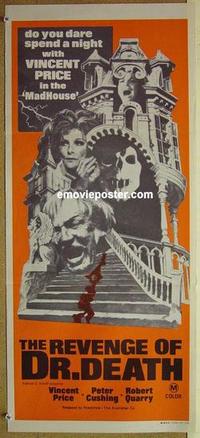 e803 MADHOUSE Australian daybill movie poster '74 Revenge of Dr. Death!
