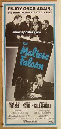 e808 MALTESE FALCON Aust daybill R80s Humphrey Bogart, Peter Lorre, directed by John Huston!