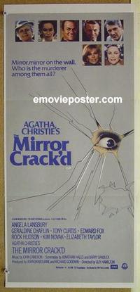 e833 MIRROR CRACK'D Australian daybill movie poster '81 Agatha Christie