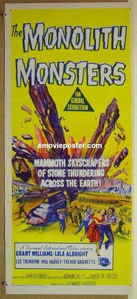 e841 MONOLITH MONSTERS Australian daybill movie poster '57 sci-fi horror!