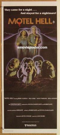 e846 MOTEL HELL Australian daybill movie poster '80 Rory Calhoun, horror!
