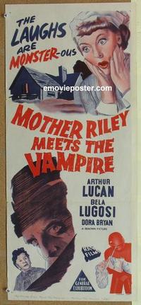 e847 MOTHER RILEY MEETS THE VAMPIRE Australian daybill movie poster '52