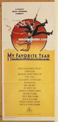 e853 MY FAVORITE YEAR Australian daybill movie poster '82 Peter O'Toole
