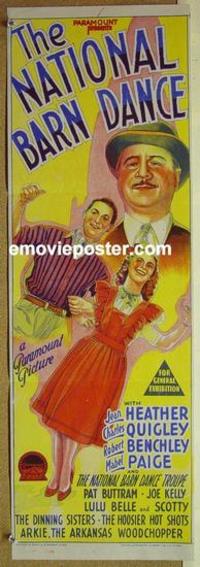 e855 NATIONAL BARN DANCE Australian daybill movie poster '44 Benchley