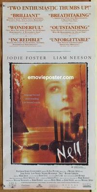 e036 NELL Australian daybill movie poster '94 Jodie Foster, Liam Neeson