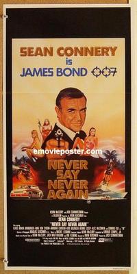 e860 NEVER SAY NEVER AGAIN Australian daybill movie poster '83 Sean Connery, Bond