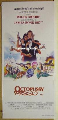 e873 OCTOPUSSY Australian daybill movie poster '83 Moore as James Bond!