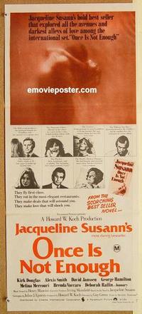 e878 ONCE IS NOT ENOUGH Australian daybill movie poster '75 Kirk Douglas