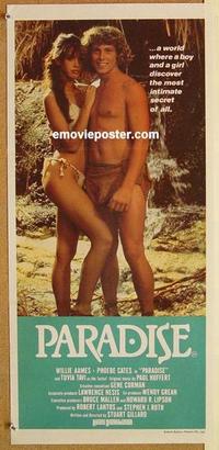 e889 PARADISE Australian daybill movie poster '82 sexy Phoebe Cates!