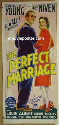 e900 PERFECT MARRIAGE Australian daybill movie poster '46 Loretta Young
