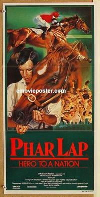 e904 PHAR LAP Australian daybill movie poster '84 Aussie horse racing!