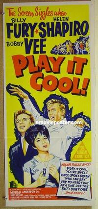 e912 PLAY IT COOL Australian daybill movie poster '63 rockin' Bobby Vee!