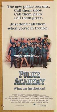 e915 POLICE ACADEMY Australian daybill movie poster '84 Steve Guttenberg