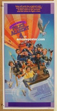 e918 POLICE ACADEMY 4 Australian daybill movie poster '87 Drew Struzan art!