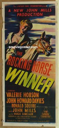e968 ROCKING HORSE WINNER Australian daybill movie poster '50 DH Lawrence