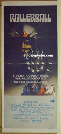 e976 ROLLERBALL Australian daybill movie poster '75 James Caan