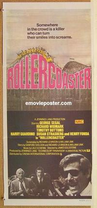 e977 ROLLERCOASTER Australian daybill movie poster '77 George Segal, Widmark
