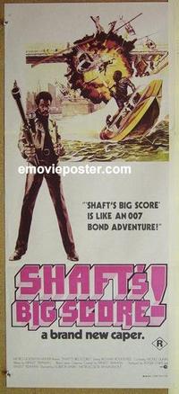 f001 SHAFT'S BIG SCORE Australian daybill movie poster '72 Richard Roundtree