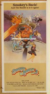 f019 SMOKEY & THE BANDIT 3 Australian daybill movie poster '83 Gleason