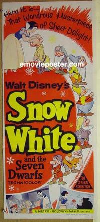 f023 SNOW WHITE & THE SEVEN DWARFS Australian daybill movie poster R60s