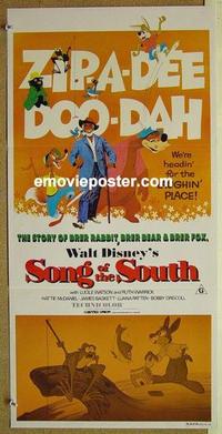 f030 SONG OF THE SOUTH Australian daybill movie poster R80s Walt Disney