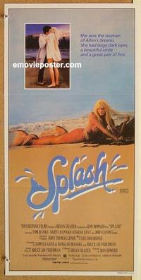 f037 SPLASH Australian daybill movie poster '84 mermaid Daryl Hannah!