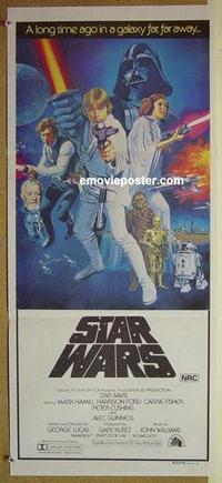 f048 STAR WARS style C Australian daybill movie poster '77 George Lucas