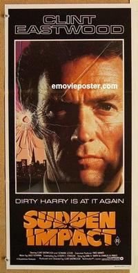 f058 SUDDEN IMPACT Australian daybill movie poster '83 Eastwood, Dirty Harry