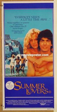 f059 SUMMER LOVERS Australian daybill movie poster '82 sexy Daryl Hannah!