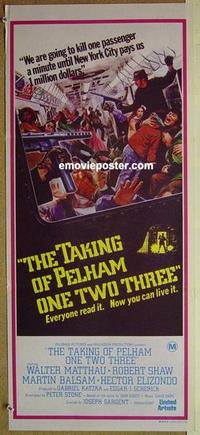 f068 TAKING OF PELHAM ONE TWO THREE Australian daybill movie poster '74