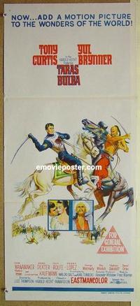 f074 TARAS BULBA Australian daybill movie poster '62 Tony Curtis, Brynner