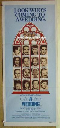 f158 WEDDING Australian daybill movie poster '78 Robert Altman, Farrow