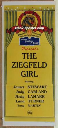 f188 MGM Aust stock daybill 1940s Ziegfeld Girl, James Stewart, Judy Garland, Lamarr, Lana Turner!