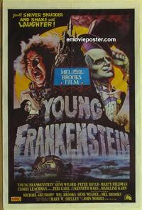 e394 YOUNG FRANKENSTEIN Australian one-sheet movie poster '74 Mel Brooks, Wilder